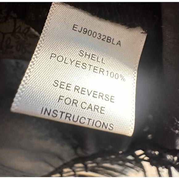 Festival Whimsigoth Cowboy Black Kimono Sheer Duster Cardigan Fringe Floral Mesh - Picture 10 of 16